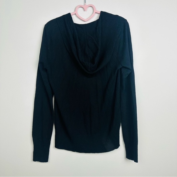 J. Crew Factory Women's Black V-Neck Wool Cashmere Sweater Size Medium - Picture 5 of 8